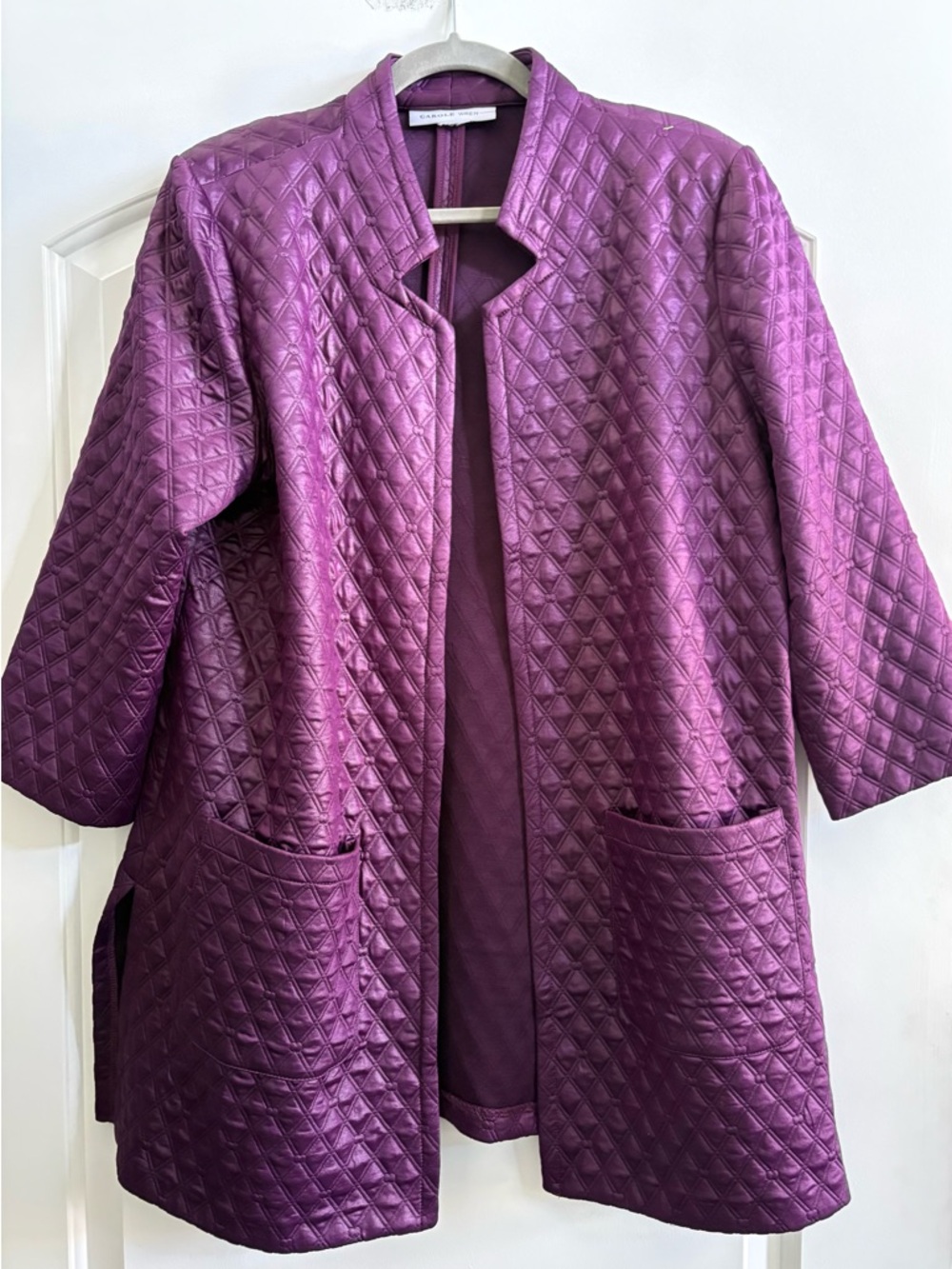 Quilted Purple Women's Blazer Jacket